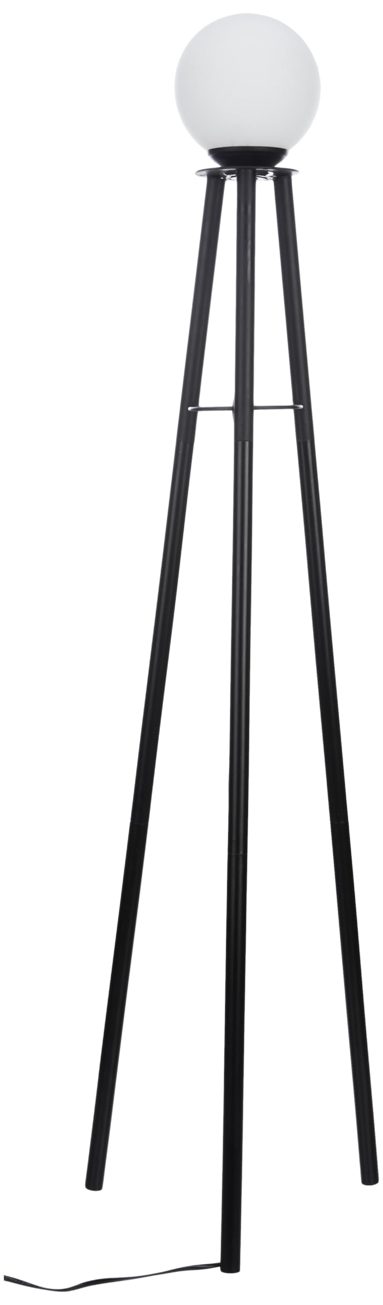 Tucasa Modern Foldable Metal Tripod Floor Lamp - Sleek Standing Lamp for Living Room and Bedroom - Elegant Home Decor Lighting with Glass Shade - Perfect Corner Accent and Night Light-image-25