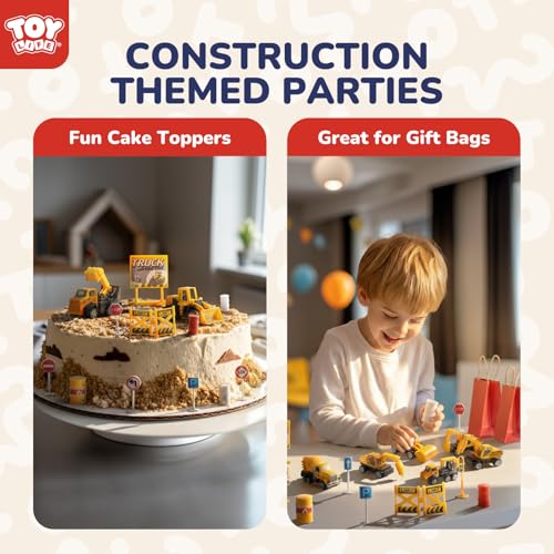 Image of TOY Life 28 PCS Construction Toys for boy Age 3-5, Small Construction Vehicles, Sandbox Toy for Boys, Small Construction Car Truck Excavator Party Favors Gifts for Boys