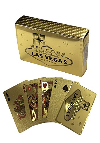 Welcome to Fabulous LAS Vegas Playing Cards in Shiny Gold (FOIL)