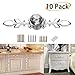 Sumnacon Drawer Dresser Knobs Pull Handles - Crystal Glass Diamond Decorative Knobs with Plate, Cabinet Cupboard Door Knobs with Screws for Kitchen Bathroom Office Decoration Pack of 10