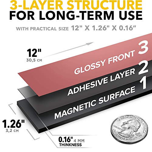 Adhesive Magnetic Strip For Knives Kitchen With Multipurpose Use As Knife Holder, Knife Rack, Knife Magnetic Strip, Knives Bar, Kitchen Utensil Holder, Tool Holder For Garage And Kitchen Organizer #TOP3