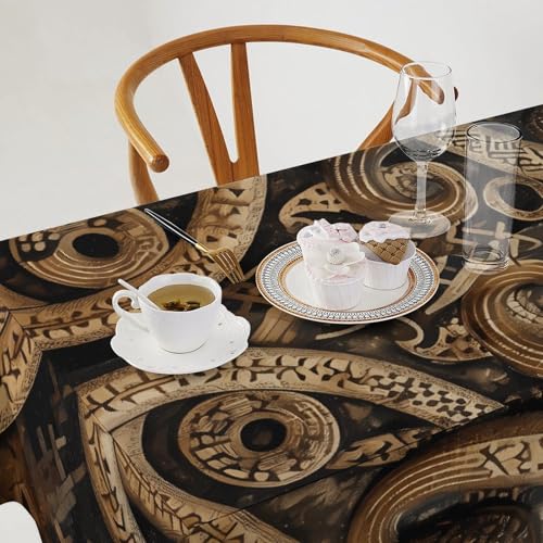 Nappe de table rectangulaire motif serpent lavable pour repas de Noël - 4