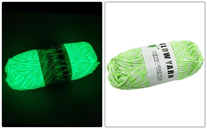 Miniatura 1 de Hilo para ganchillo que brilla en la oscuridad, 1 hilo luminoso de 55 yardas para tejer para principiantes