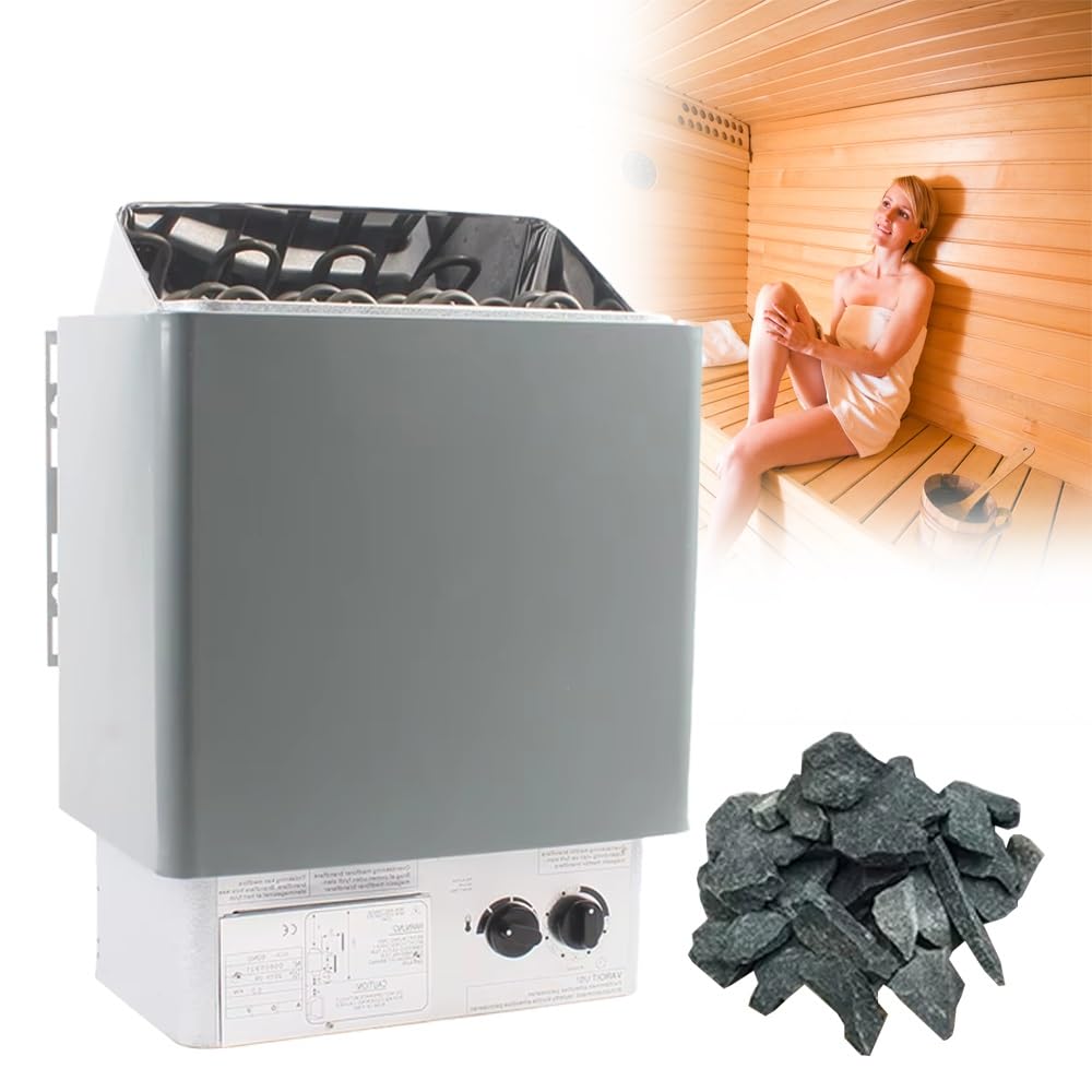 Riscaldatore Elettrico per Sauna, Stufa per Sauna, Stufa per Sauna a Vapore Secco, Attrezzatura per Bagno Turco, per palestre, Spa (6kw/380v)