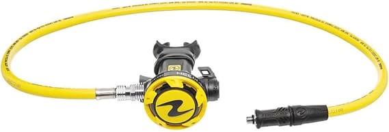 Aqualung Helix Pro Octopus | Compact Lightweight Scuba Diving Regulator w/Pneumatically Balanced Second Stage, Venturi Switch, High-Visibility Yellow Hose & Interchangeable Mouthpiece