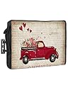 Yukro Outdoor TV Cover 80 to 85 Inches,Happy Valentine's Day A TRUCKLOAD OF LOVE Rose Vintage Old Newpaper Waterproof TV Cover with Remote Control Pocket,Flat Screen TV Cover Protector for Outside TV