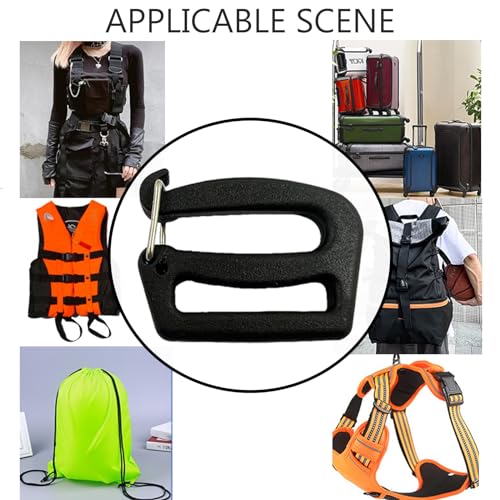 Jaczora 20 PACK 25mm G Hook Webbing Connecting Buckles Adjustable Plastic Tri-Glide Slides Backpack Strap Clips Replacement for Luggage Outdoor Camping Sports