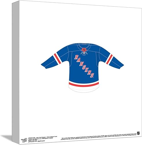 Trends International Gallery Pops NHL - Póster de pared en lienzo frontal de los New York Rangers, 12.00 x 12.00 pulgadas, lienzo estirado