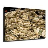 Money Million Dollars Motivation Poster Poster Wall Art for Living Room Bedroom Wall Art Printin Wall Decor Gifts (8x12inch-No Framed)