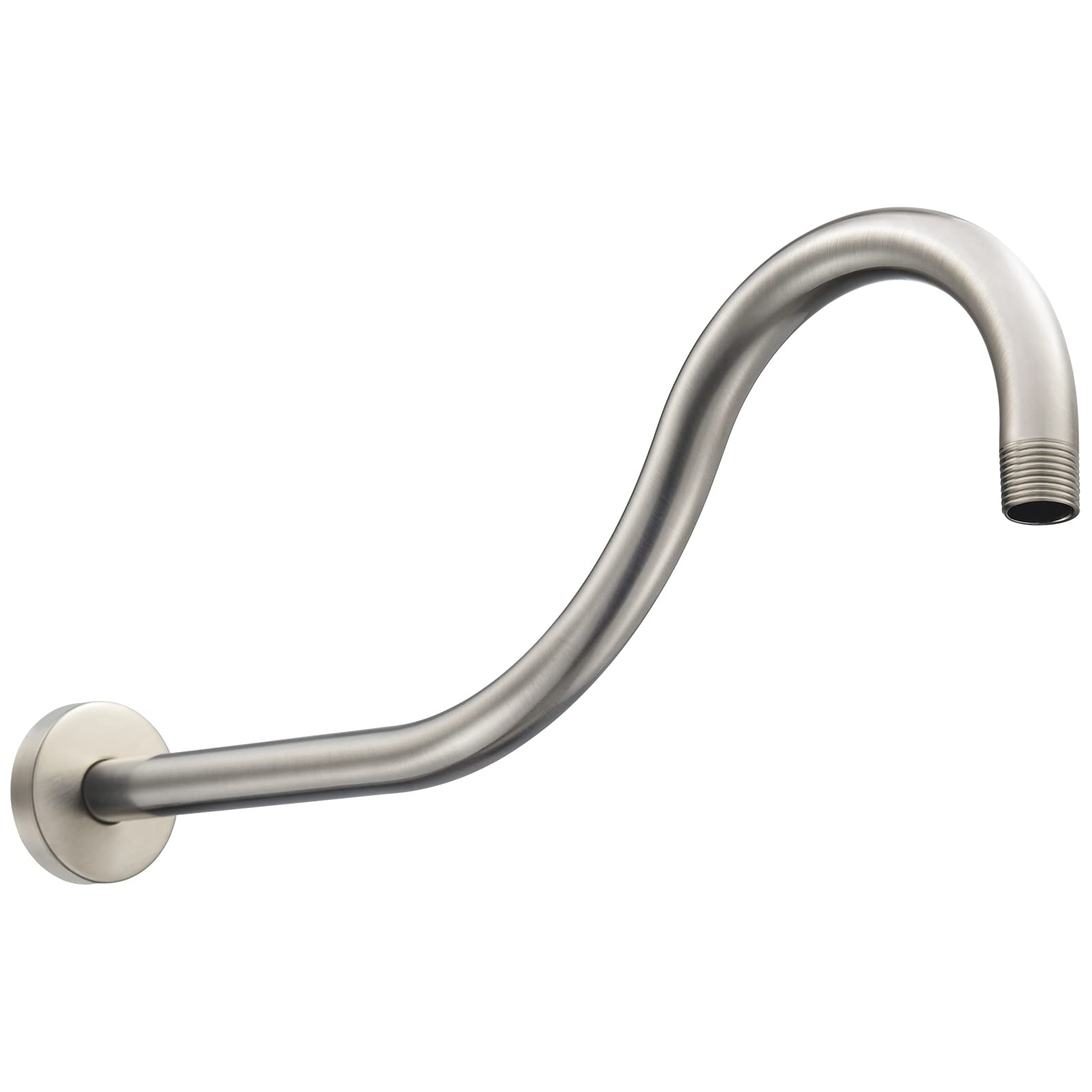 Brazo de ducha de alta gama montado en la pared para salida macho roscada RP61273-SS de 1,27 cm, hecho de latón macizo, estilo moderno, acabado inoxidable brillante