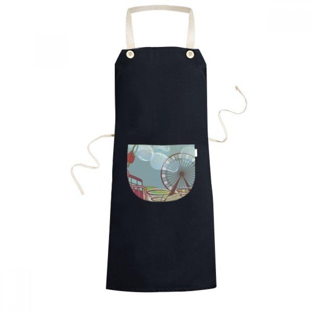 Tablier de cuisine motif Paris noir anti-taches pour cuisiner proprement