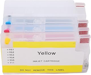 Raguso Cartucho de Tinta de Recarga, impresión Clara, Menos Fugas, Caja de Impresora de inyección de Tinta Negra, Azul, roja y Amarilla para 251dw 276dw para 8100 8600 8610 8620