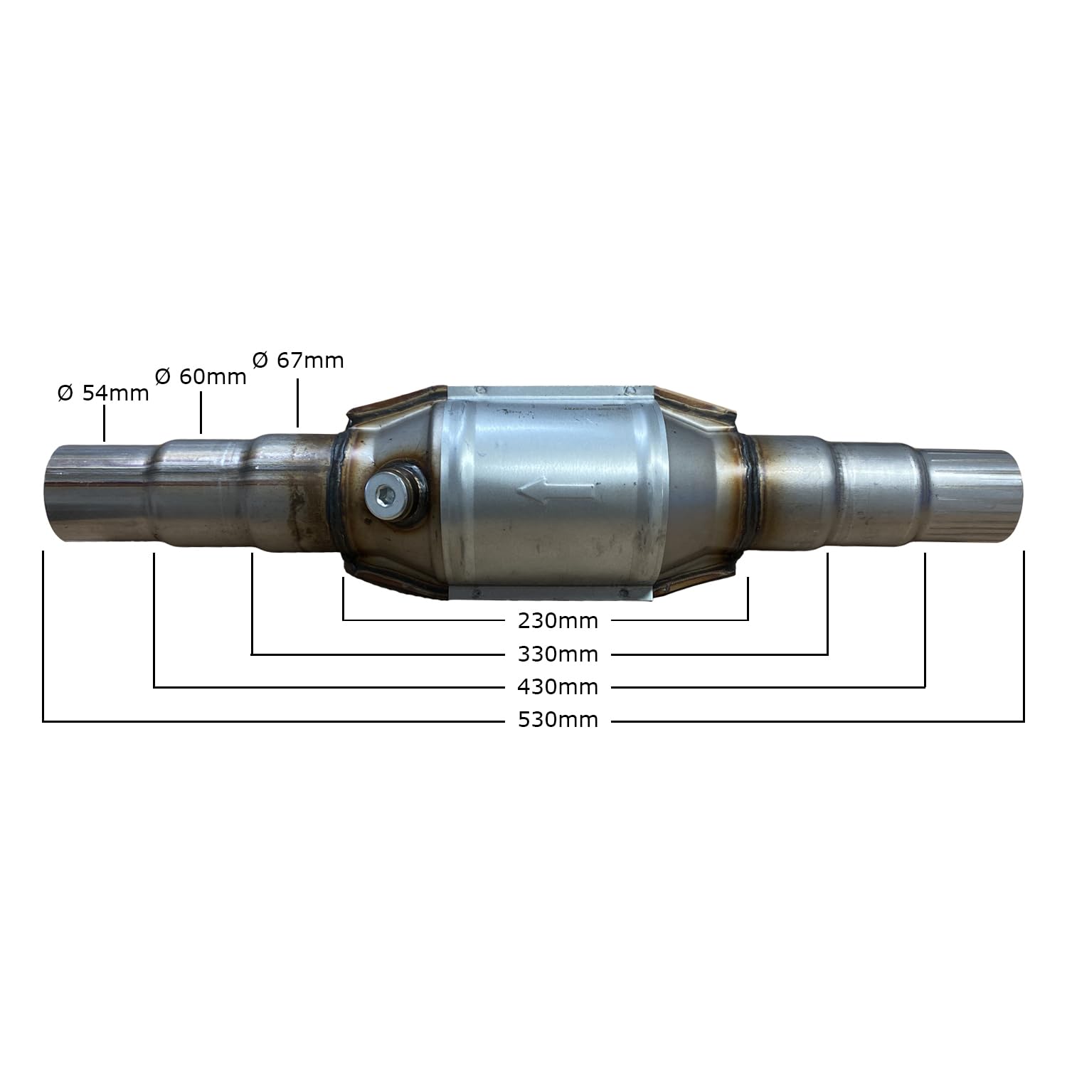 Catalizzatore universale KAT Euro 3, motore a benzina da 2,0 l fino a 2000 cc