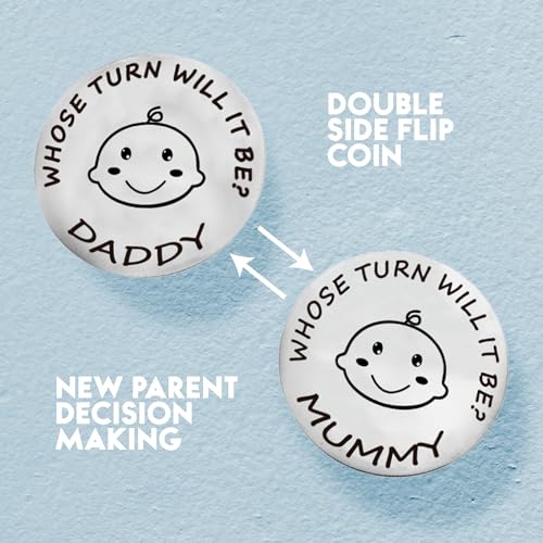 Personalized Mummy and Daddy Mug Set with Decision Coin - Image 3