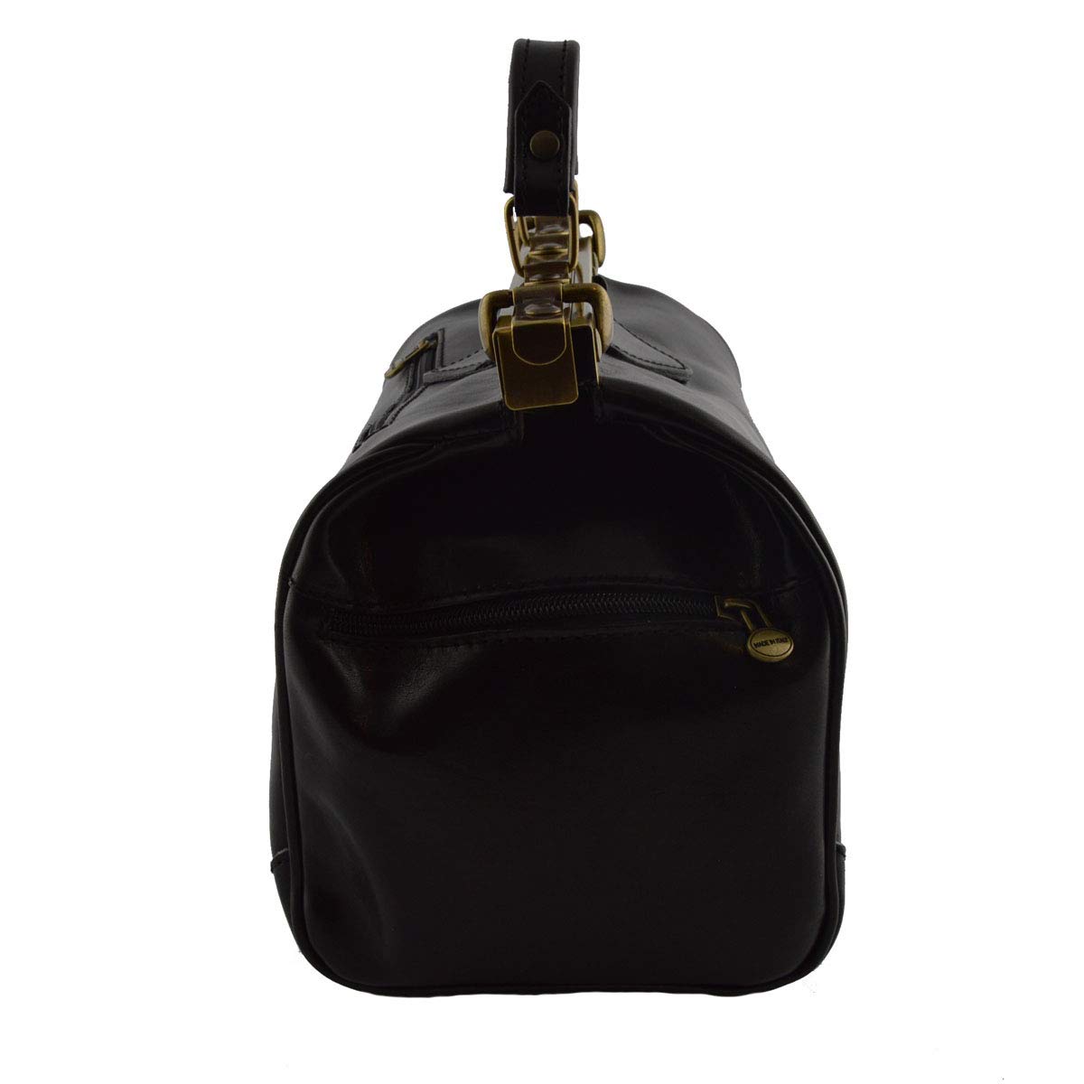 Dream Leather Bags Made in Italy toskanische echte Ledertaschen Leder Arzttasche, 2 Seitentaschen Farbe Schwarz - Italienische Lederwaren - Aktentasche