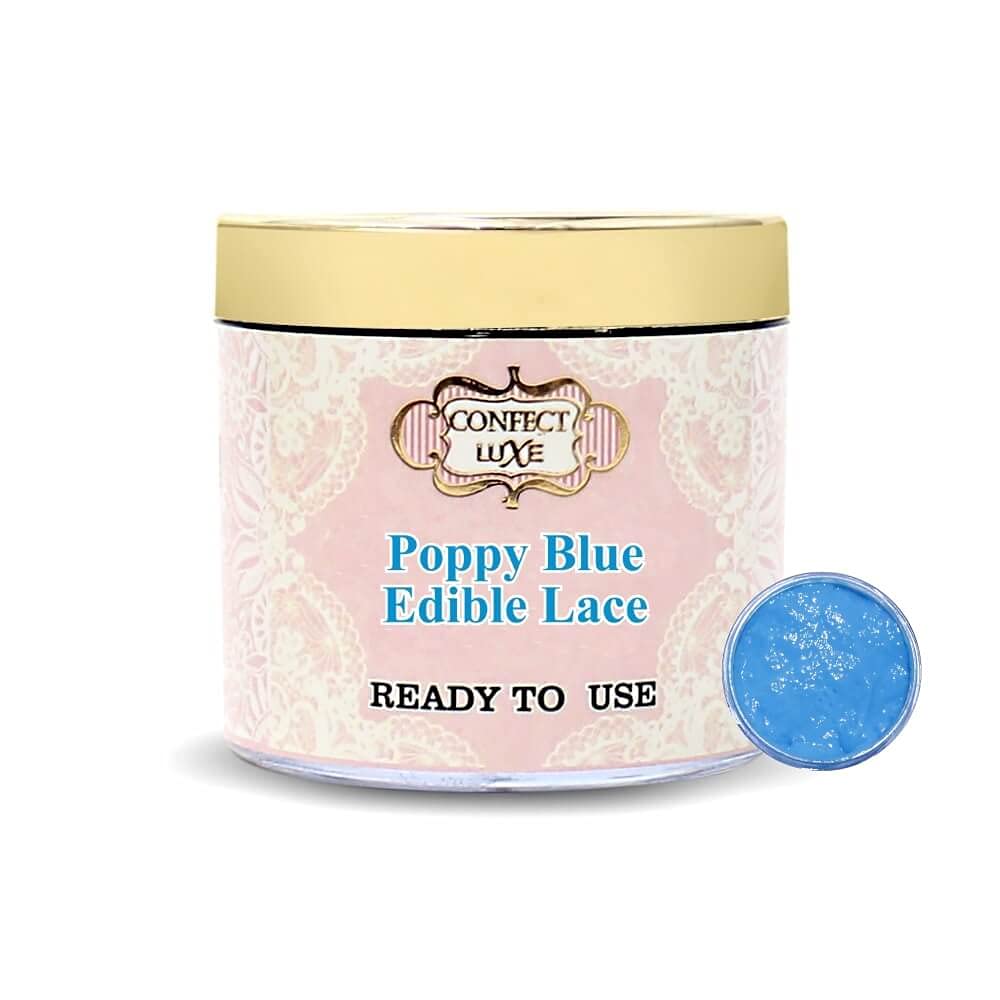 Confect Edible Lace for Cakes Matt Poppy Blue - 100 GMS