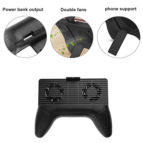 Image of Crazy-Store 4 in 1 Mobile Phone Double Cooling Fan Radiator+Gamepad +Power Bank +Mount