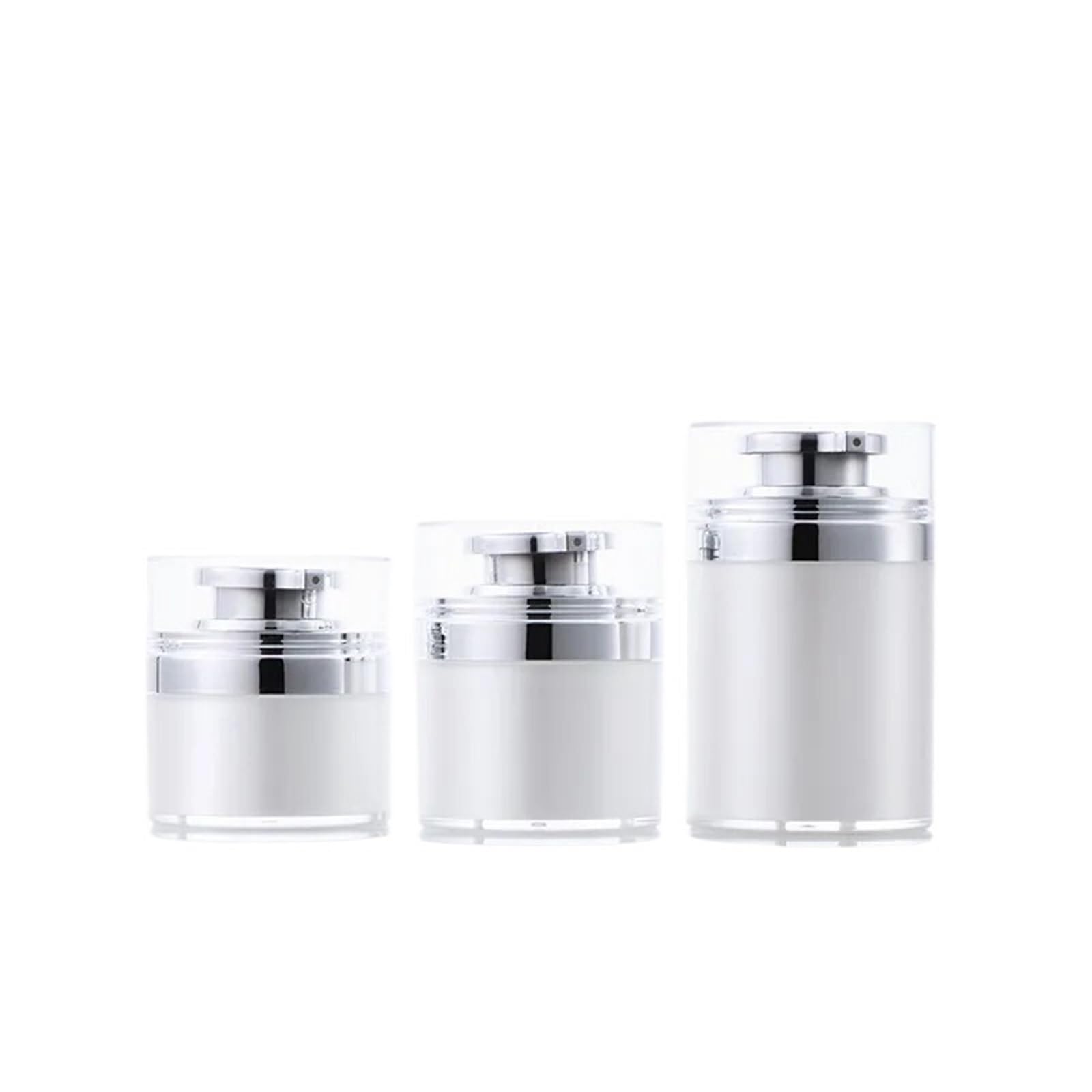 SKPVPOKOYL 30ml 50ml 100ml Vacuum Cream Jar Lotion Pump BottleCosmetic Container(Silver)