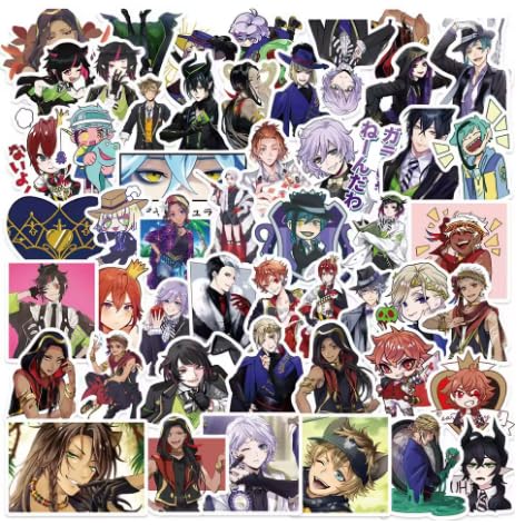 50Pcs Anime Stationery Stickers Twisted Wonderland Sticker Stationery Student Cartoon Waterproof Graffiti Decorate