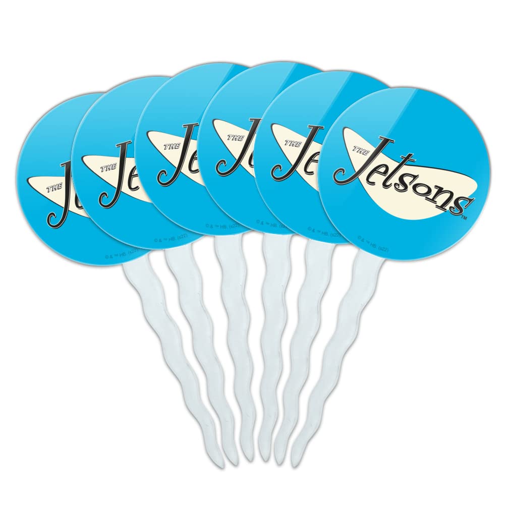 GRAPHICS & MORE The Jetsons Logo Cupcake Picks Toppers Decoration Set of 6