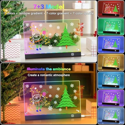 Tablette d'écriture LED pour enfants et bloc-notes 7 couleurs - 5