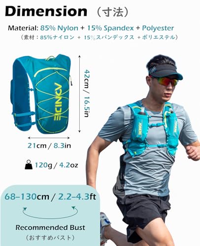 Image of TRIWONDER Hydration Running Vest Backpack, Lightweight Water Pack for Men Women Hydration Backpack for Trail Race, Hiking, Cycling, Climbing, Camping, Jogging, Marathon