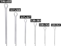 Vista 2 de Glarks Kit surtido de pasadores de chaveta chapados en zinc resistente de 555 piezas