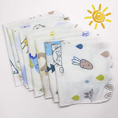 ガーゼハンカチ ベビー 12枚セット ガーゼタオル 授乳ハンカチ 綿 6重ガーゼ 2重ガーゼ 30cm*30cm (2重ガーゼ-24PCS)