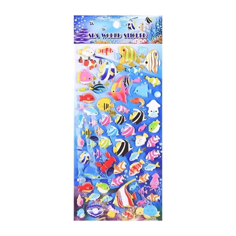 Onpalm Enterprise 3D Puffy Stickers for Kids and Toddlers, Self Adhesive Cute Stickers for Girls and Boys, Arts & Crafts Accessories(Random Theme) (Fish Sticker 5 Sheet) (B0CXT6KCWW) Amazon Price History, Amazon Price Tracker