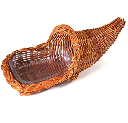 14 long wicker cornucopia basket