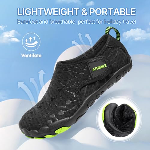 Image of ATHMILE Kids Water Shoes Boys Girls Water Shoes Quick Dry Barefoot Beach Sports Swim Pool Summer Shoes(Little Kid /Big Kid)