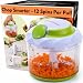 Brieftons QuickPull Food Chopper: Large 4-Cup Powerful Manual Hand Held Chopper/Mincer/Mixer/Blender to Chop Fruits, Vegetables, Nuts, Herbs, Onions for Salsa, Salad, Pesto, Coleslaw, Puree