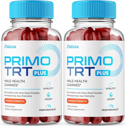 (2 Pack) Primo TRT Gummies, Primo TRT Advanced Performance Blend Supplement, PrimoTRT Try Prime Gomitas Maximum Strength for Males Support for Overall Health Wellness All Natural Ingredients (120 Ct)