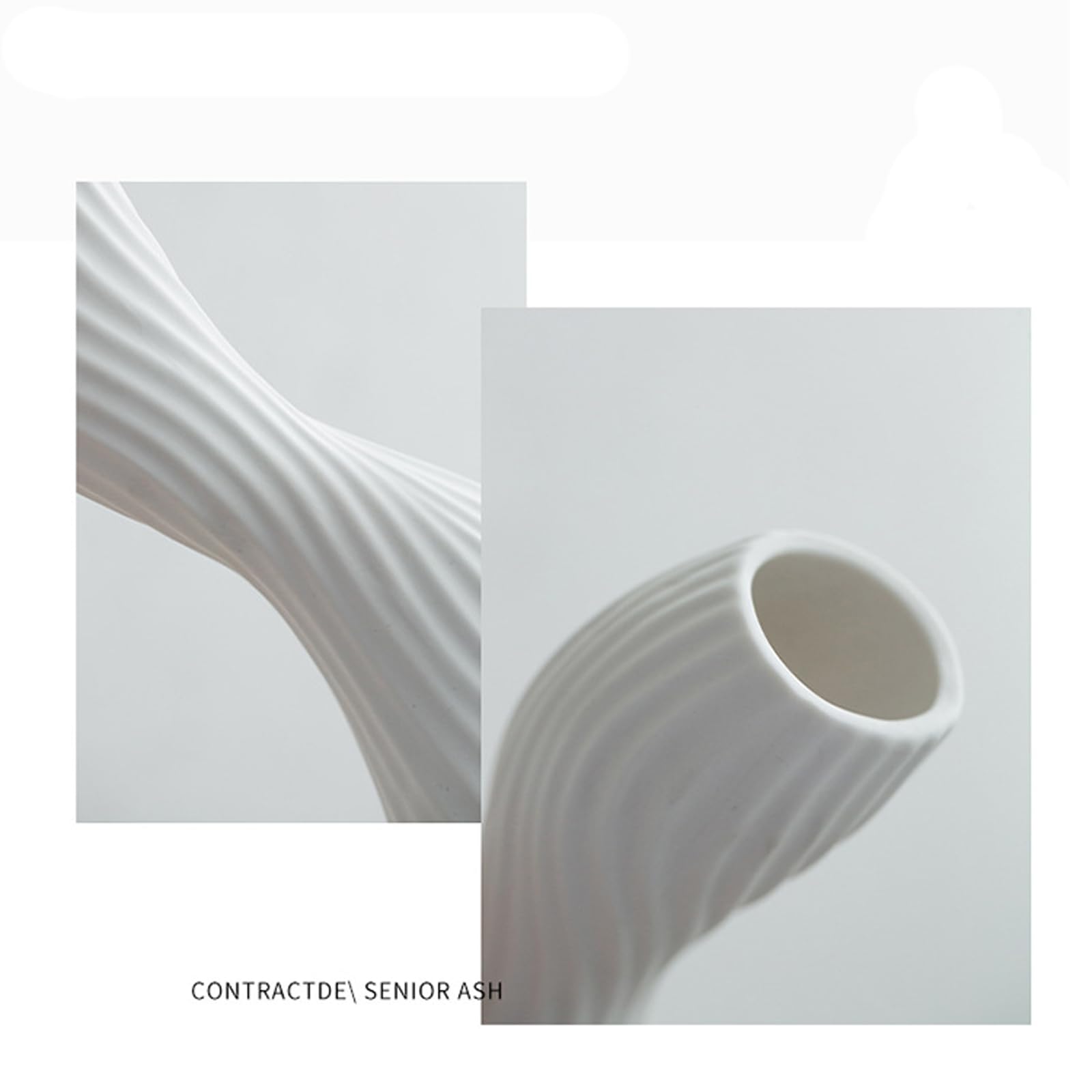 Wazony ceramiczne Wave Stripe Wazon Czeski Wazon Ceramiczny, Skandynawska Dekoracja Salonu, Wazon Stołowy, Salon, Dom Wiejski,White a
