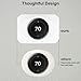 BAOKZZOM Wall Plate Cover Compatible with Google Nest Learning Thermostat (4th Gen), Practical Trim Kit for Nest Learning Thermostat 4, Snap fit Design, Snap fit Design (White, 1 Pack)
