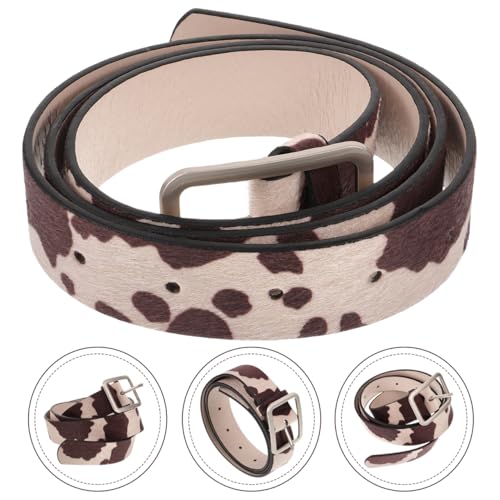 SUPVOX Cow Print Pu Leather Belt for Women - Animal Print Style Fashion Belt for for Jeans, Fits 27"-35" / 70-90 cm Waist2