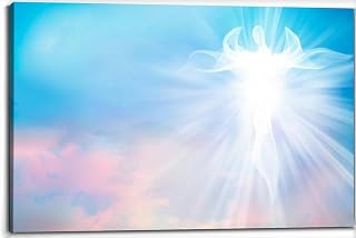 Archangel Heavenly angelic spirit wings abstract white angel Belief Canvas Wall Art Decor Paintings Pictures for Bedroom Wall Decor Above Bed Living Room Wall Decoration Bathroom Office Artwork