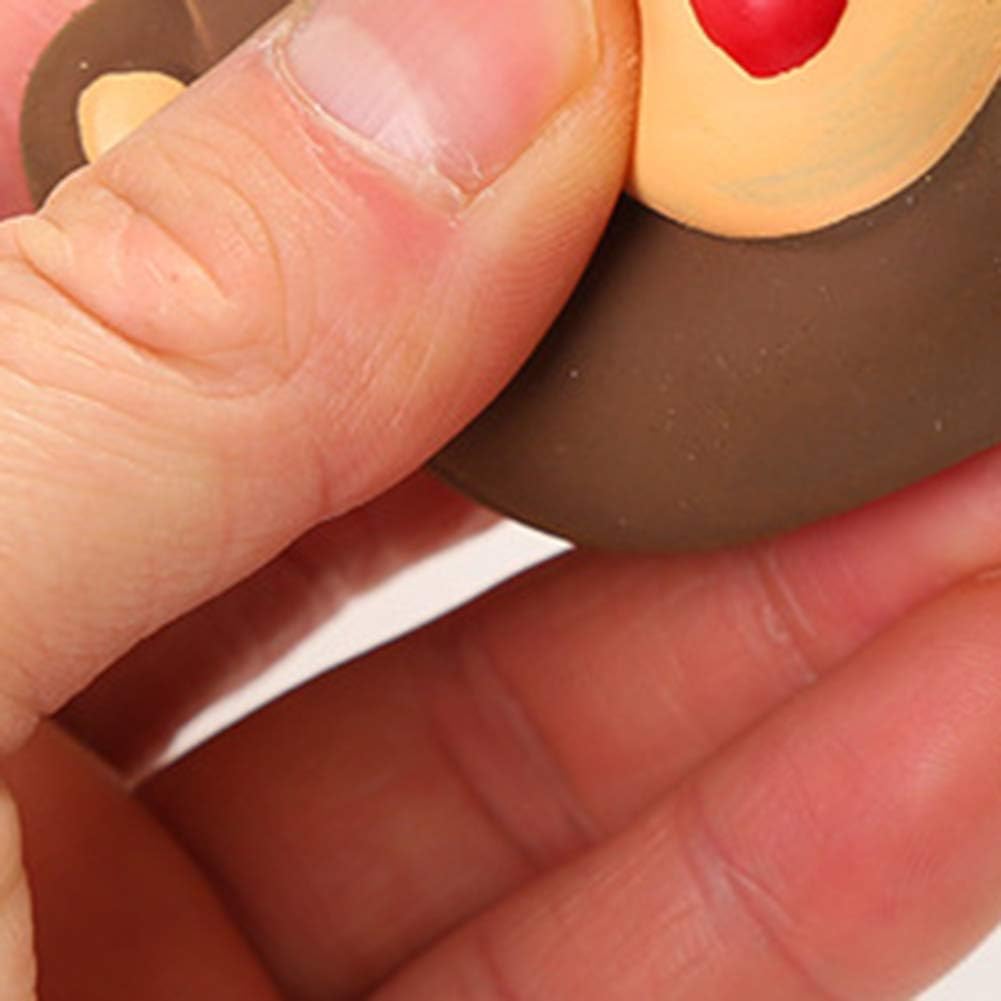 Brown Pet Dog Squeaky Toy, Lovely Monkey Shape Latex Chew Squeaker Toy, Chewing Teeth Cleaning and Training Toy for Dogs Monkey Dog Squeak Toys Pet Supplies 4