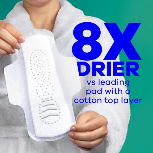 Always Pure Cotton, Organic Cotton top Layer Pads for Women with Wings, Feminine Care, Period, Menstrual, Sanitary, Postpartum, toallas sanitarias para Mujer, Size 4 Overnight, Unscented, 60ct - image 5