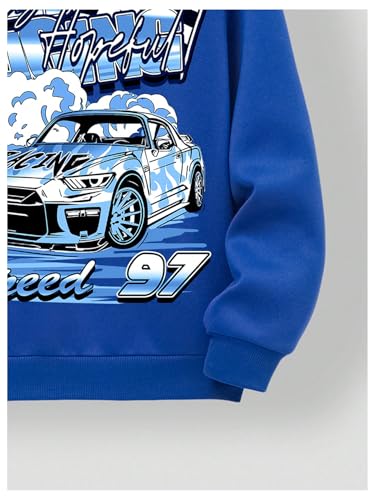 COZYEASE Boy's Letter Graphic Hoodies Long Sleeve Drop Shoulder Hooded Sweatshirt Streetwear4