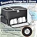 CAB55 Golf Trunk Organizer with 4 Wheels, 2 Layer Waterproof Car Golf Organizer with Separate Ventilated Compartment for 2 Pair Shoes, Golf Trunk Storage for Clothes, Accessories, Golf Gifts (Black)