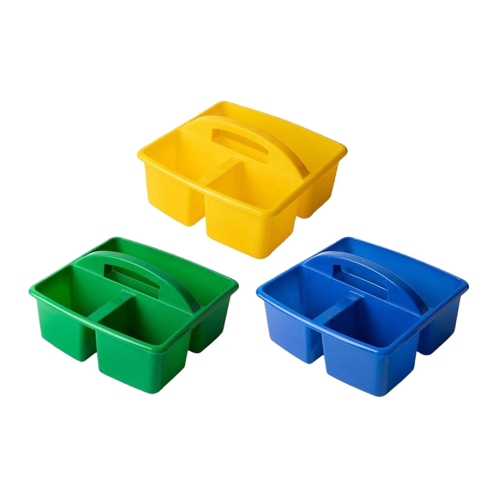 BNF® 3Pieces Desktop Compartment Caddy Holder Stackable Case Yellow Blue Green|Home & Garden |Household Supplies & Cleaning|Home Organization|Storage Boxes 1