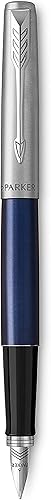 Miniatura 2 de Parker Jotter Pluma estilográfica punta media tinta azul incluye caja de regalo