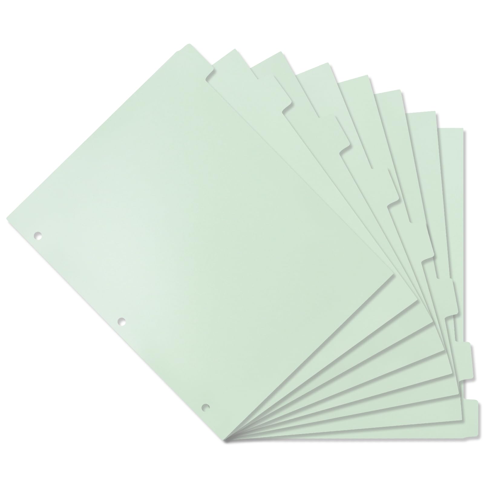 Snapklik.com : Koqye Green 8-Tab Durable Plastic Dividers For 3 Ring ...