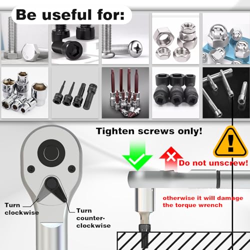 Image of SuZhi 3 /4 Inch Drive torque wrench 100-700 ft lb /135-949N.M /Aluminum Alloy handle & Cr-Mo Material Head, Heavy Duty, Professional,Dual Direction, Store in Solid Case