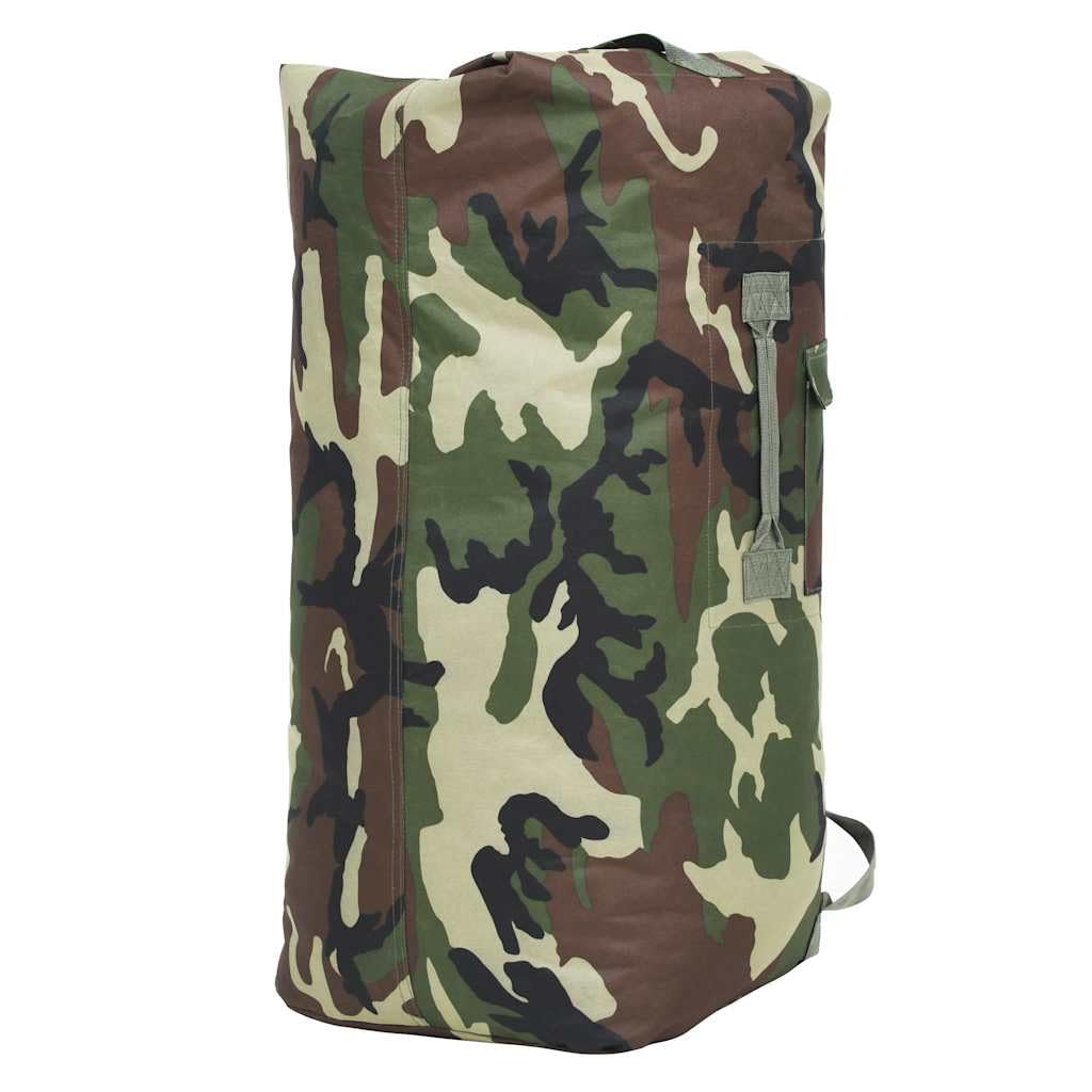 Seesack Armee-Stil 85 L Camouflage mit verstellbaren Schultergurten, seitlichem Tragegriff, wasserdichtem Oxford-Gewebe, ideal für Camping, Outdoor, Reisen, Sport, Wanderungen