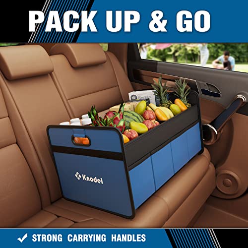Image of K KNODEL Foldable Trunk Storage Organizer for Car and Suv (Medium, Blue) | Collapsible Car Storage Organizer, Car Organizers and Storage for Sedan, Cargo Organizer, Car Bin, Basket,Bag, Organization
