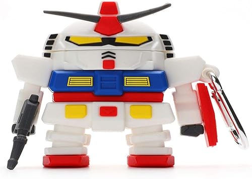 LUCKESSA Creative Cool Hero White Robot Soldier Funda para auriculares para AirPods Pro, Transformer Robot Soft Silicona Fuerte Protección