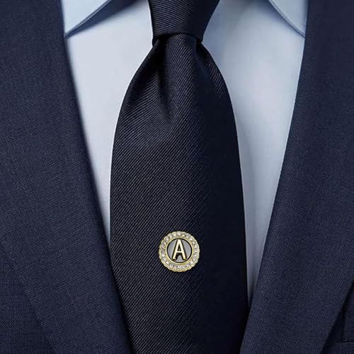 Set de 4 mancornas para hombres con clip de corbata y broche dorado miniatura 5