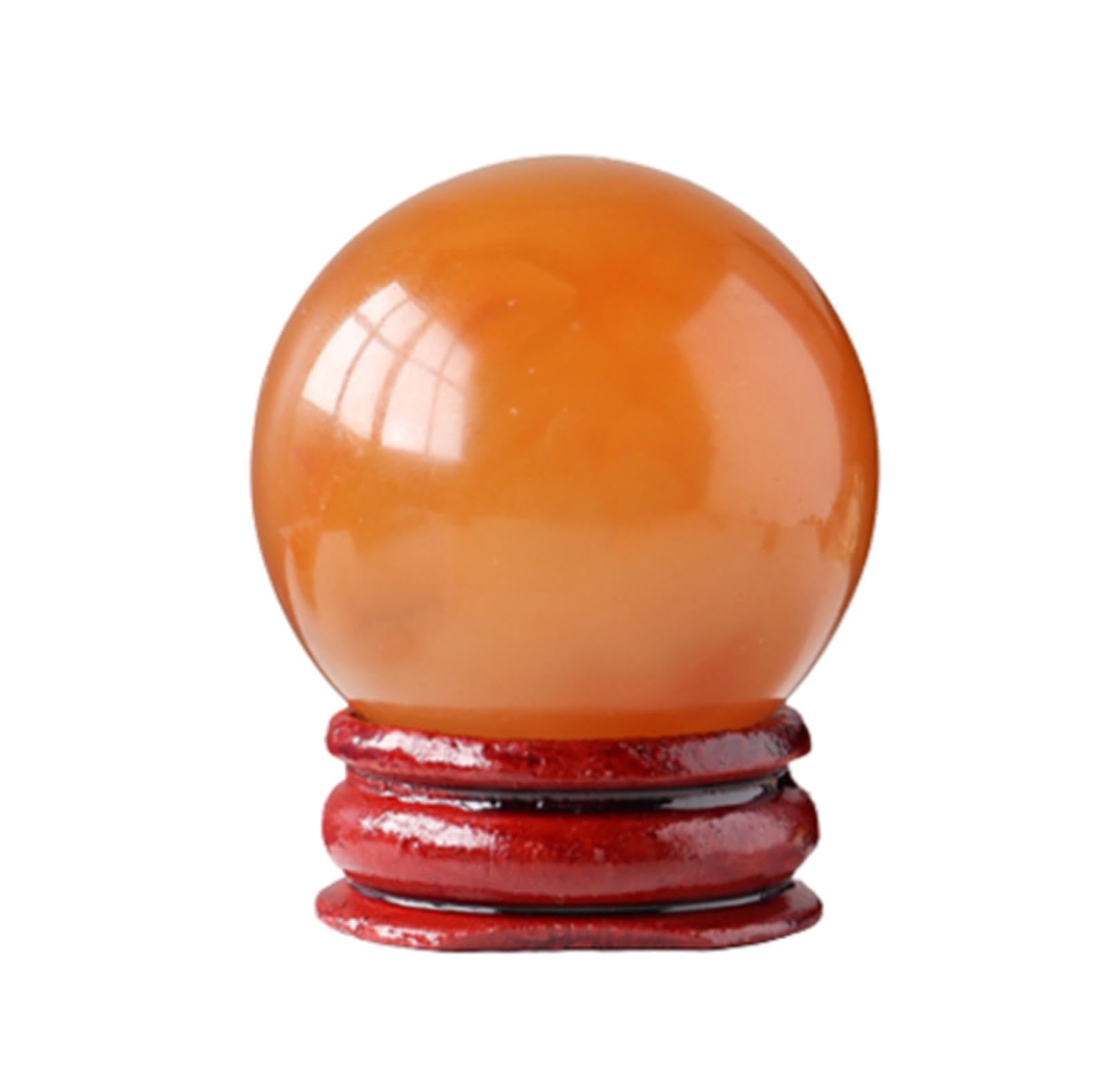 DPURPIWADY 30mm Crystal Ball Divination Sphere Sculpture Figurine Gemstone,for Polished, Balancing, Gift, Home Decor,F